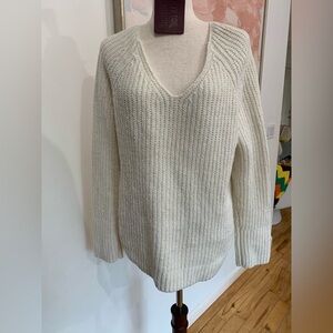 Lucky Brand Cream V-Neck Sweater